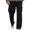 Black, variant on Men’s Casual Loose Fit Cargo Pants with Drawstring Waist, Lightweight Breathable Cotton Trousers for Everyday Wear