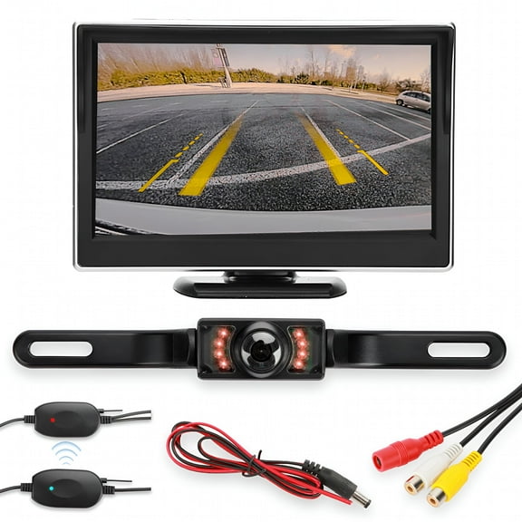 GJX Wireless Backup Camera - IR Night Vision with Distance Scale