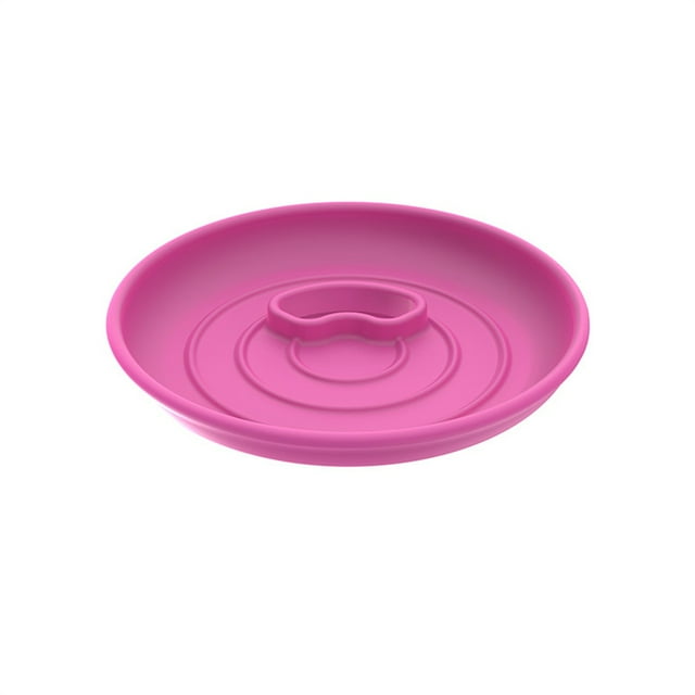 BUYISI Anneau à Collation en Silicone Plateau pour Canettes de Bière Bol à Collations pour Canettes de Boisson Rouge Rose