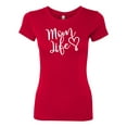 thumbnail image 2 of Mom Life Best Mom Mother's Day Gift Blessed Family Kids | Womens Mother's Day Slim Fit Junior Tee, Red, Medium, 2 of 4