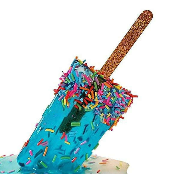Lishi Artificial Melting Ice Cream Ornaments - Decorative Popsicle Sculpture (Light Blue)