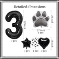 thumbnail image 2 of Set de globos con estampado de patas de mascota en blanco y negro, 2 of 4