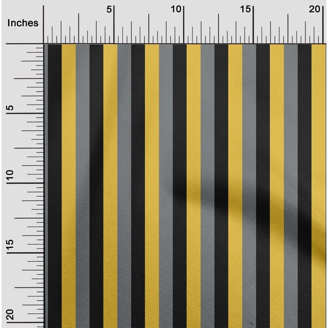 oneOone Polyester Lycra Tissu Jaune Rayures Matière de Robe Tissu Imprimé Tissu au Mètre 56 Pouces Wide-PXW