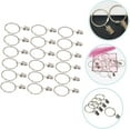 thumbnail image 3 of 30pcs Curtain Clip Metallic Curtains Hooks for String Lights Shower Curtain Hooks Black Curtain Pole Rings Circular Shower Curtain Metal Roman Blind Rings Clamps for Curtain, 3 of 4