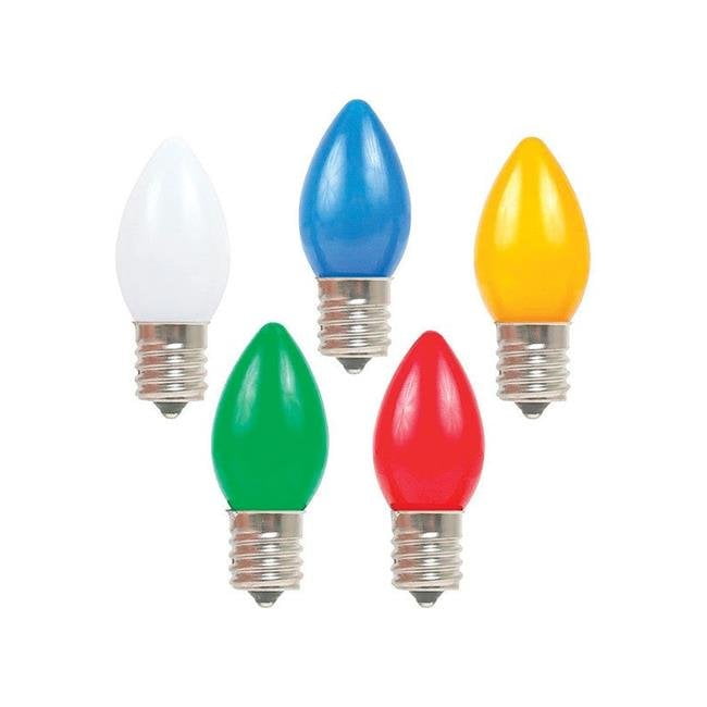 Vintage GE Glow Bright C7 Blue Bulbs NOS 