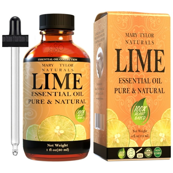 Lime Essential Oil (4 oz) by Mary Tylor Naturals, Therapeutic Grade, 100% Natural, Perfect for Aromatherapy, and Much More...