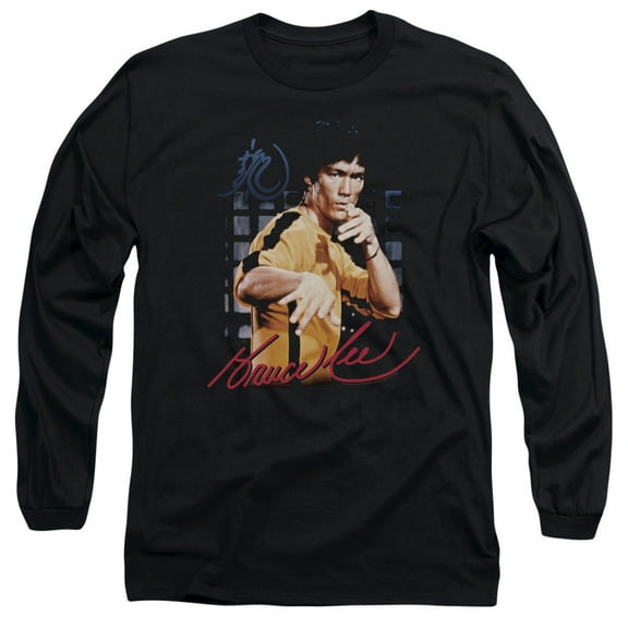 Bruce Lee Men's Yellow Jumpsuit Long Sleeve Large Black