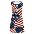 thumbnail image 5 of Clearance Sales Today Joau Womens 4th of July Plus Size Sleeveless T-Shirts Mini Dress American Flag Patriotic Summer Swimsuit Coverups Beach Sundresses Casual Loose Tank Dress, 5 of 5
