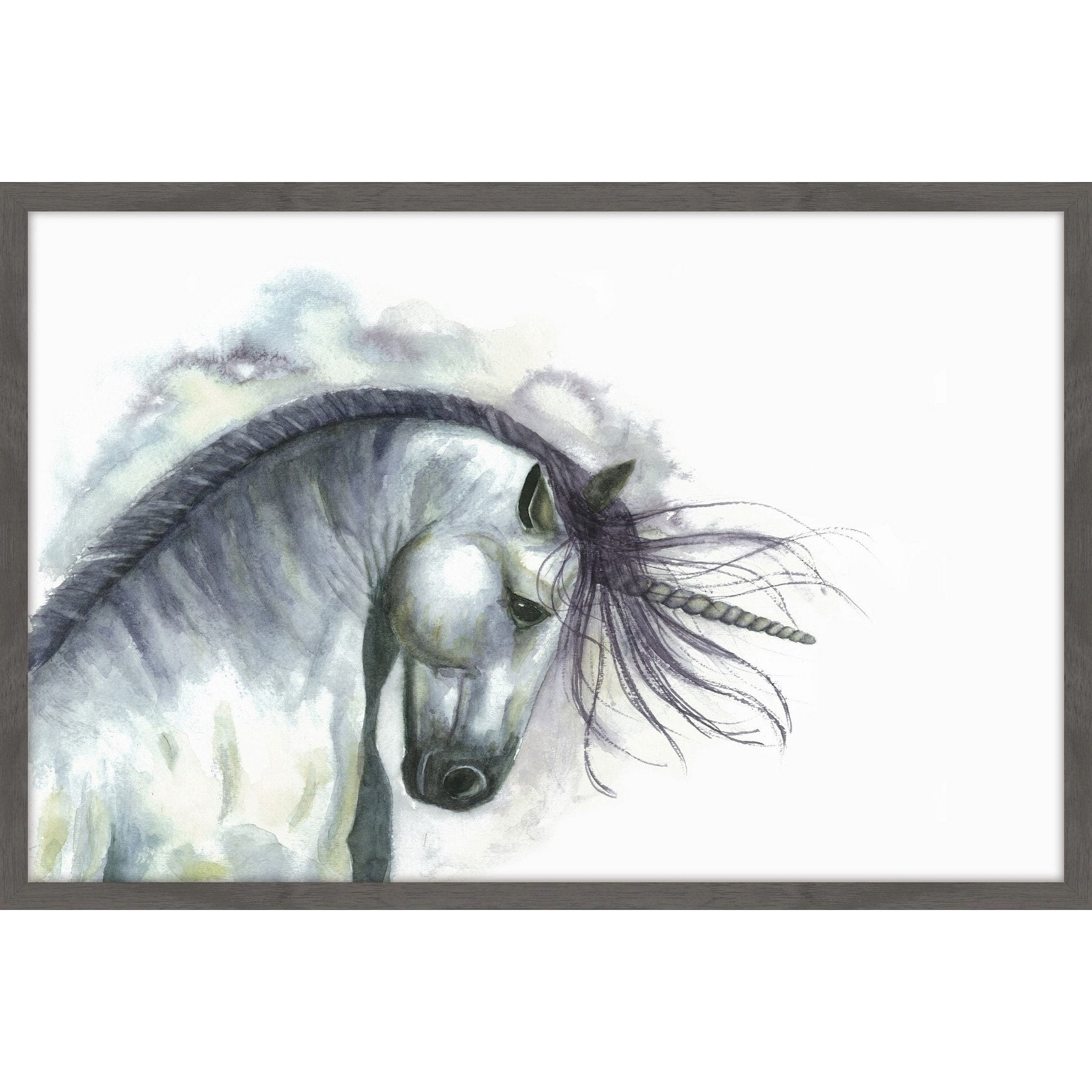 "Triumphant Unicorn" Framed Painting Print