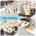 thumbnail image 2 of Yayeee 6 Pack Kitchen Dish Cloths Set for Washing Soft Drying Absorbent Microfiber Towels, White Flower, 2 of 9