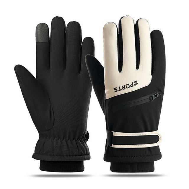 AWZXDE Ski Gloves Mens Winter Cycling Gloves Thickened Warm Screen For Motorcycle Riding Skiing