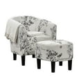 thumbnail image 2 of Convenience Concepts Take a Seat Churchill Accent Chair with Ottoman, Botanical Print, 2 of 9