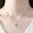 thumbnail image 5 of Dengmore Necklaces Spaceman Couple Necklace A Pair Of 100 Languages I Love You Projection Stone Valentine's Day Necklace, 5 of 9