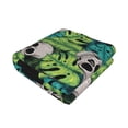 thumbnail image 2 of KLL Skull and Palm Leaves Print Fleece Throw Blanket, Horizontal Fleece Bedding Cute Soft Blankets Comfy Fleece Flannel Plush Home Decor for Couch & Bed -80"x60", 2 of 9