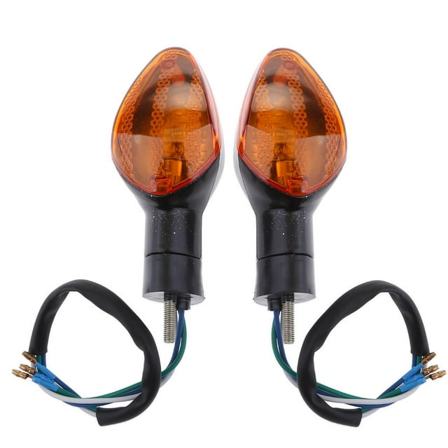 Almencla 2pcs Light Indicator For CBR600RR CBR1000RR Orange Orange Lens