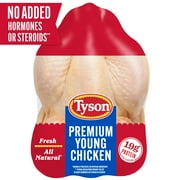 Tyson All Natural, Fresh, Premium Young Whole Chicken, Twin Pack, 10.0 - 14.0 lb
