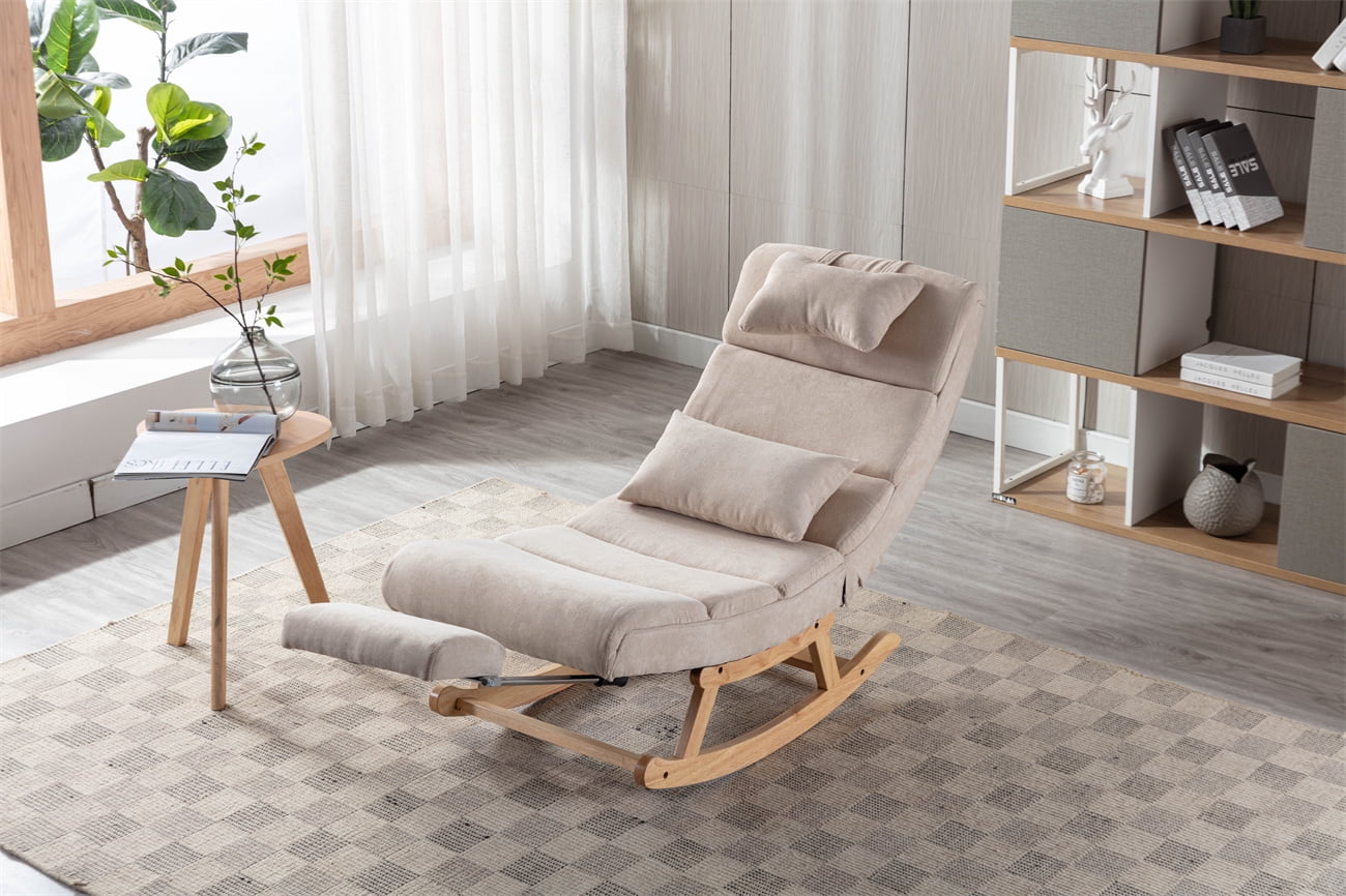 Accent Rocking Chair, Armless Chaise Lounge Chair, Indoor Recliner ...