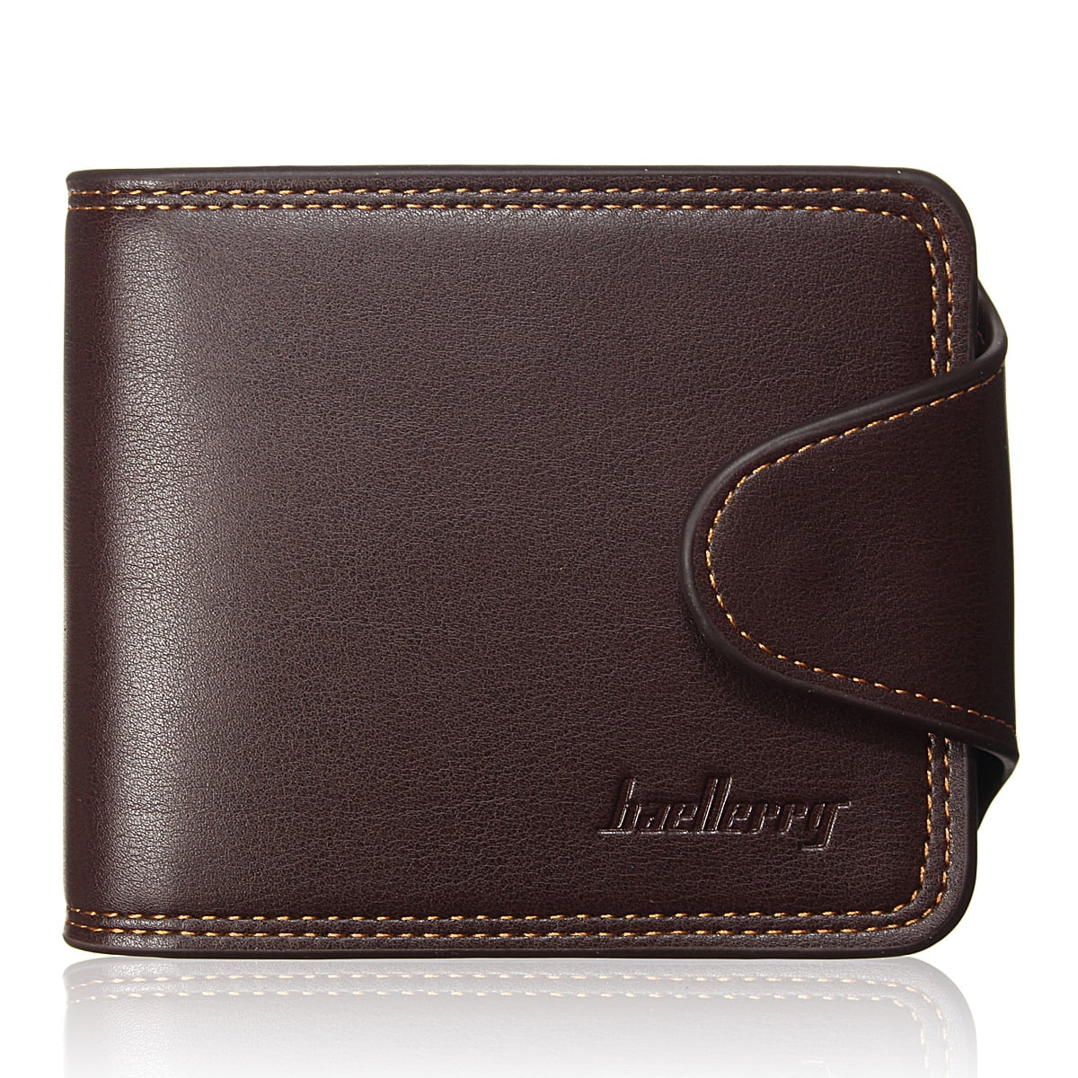 WILLWINCHAN - Men Leather Wallet Credit Card Holder Purse Bifold Money Clip Pockets Coin Bag ...