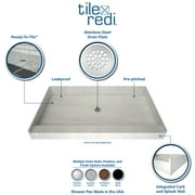 Tile Redi 3448CDL-PVC Redi Base 34 X 48 Rectangular Shower Base - Chrome