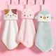 thumbnail image 1 of Paquete de 3 toallas de mano bonitas, toallas de baño con lazo para colgar, toallas de mano de animales para niños, toallas de mano absorbentes de forro polar coralino de microfibra para cocina, baño TUNC Sencillez, 1 of 5