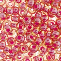 John Bead Czech Glass Seed Beads 2/0 (24g) Red Lined Topaz Bead