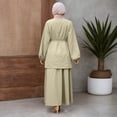 thumbnail image 5 of Elegant Women'S Two Piece Outfit Long Sleeve Tunic And Midi Skirt Set For Daily Wear, 5 of 7