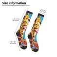 thumbnail image 2 of Vsdgher Colorful Giraffes with Drinks Knee Socks, High Socks Long Stretchy Sock Women Knee High Stocking, Long Socks for Women, 2 of 6