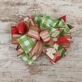 thumbnail image 4 of Teacher Gift Basket Bows, Apple Wreath Add On Bow (Red/White/Green), One Bow, 4 of 5