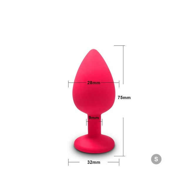 XBONP 1PCS Ensemble de Plug Anal Jouets Anaux Plugs Fessiers pour Débutants Femmes Hommes,P-Rouge