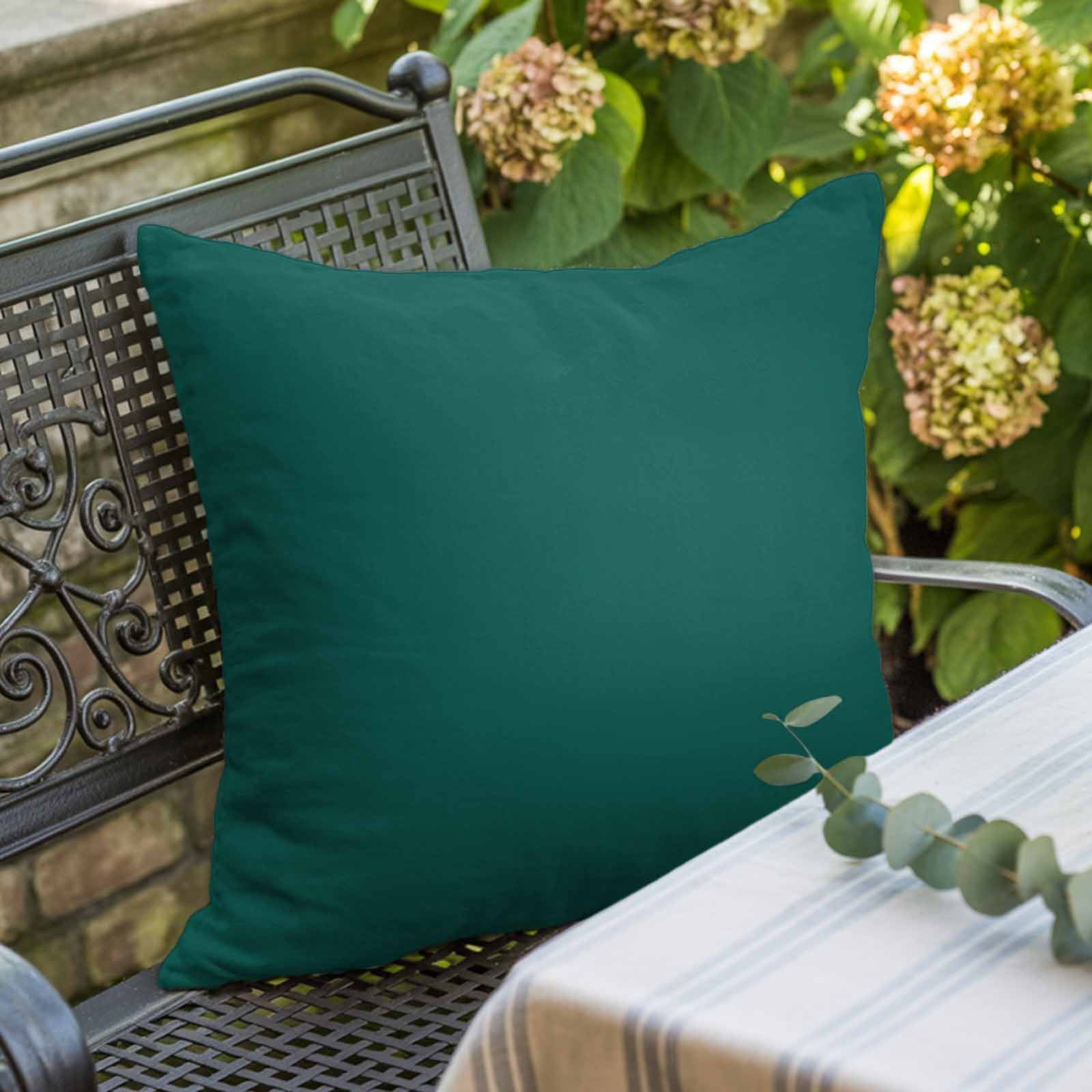Dark Green Pillow Covers 24x24 Inch, Farmhouse Solid Green Color Modern Art Linen Pillowcase with Invisible Zipper, Decorative Throw Pillow Covers Cushion Case for Couch Sofa Bed Living Room