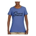 thumbnail image 2 of Wild Bobby Grace Wins Script Inspirational/Christian Women Graphic Tee, Light Blue, X-Large, 2 of 5