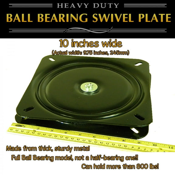 10" Swivel Plate Turntable Full Ball Bearing for stools, chairs, displays