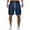 Navy, variant on Men's Color Block Shorts Summer Casual Elastic Waist Drawstring Sports Shorts Loose Fit Breathable Fitness Pant