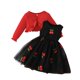 thumbnail image 1 of Odeerbi 9M-4Y Niñas Outfits de Verano Floral Tank Vestido Con Bolero Shrugs Set de Dos Piezas Princesa de Manga Larga Cardigan Tulle Vestido Set, 1 of 7