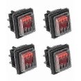 thumbnail image 1 of Red Indicator Waterproof Rocker Switches 4-Pack for Various Electrical Devices, 1 of 4