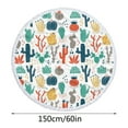 thumbnail image 2 of Clearance!SDJMa Cactus Printed Microfiber Beach Towels 60" x 60" Oversized Round Beach Blanket Sand Free Quick Dry Circle Bath Towel Absorbent Beach Yoga Mat Table Cloth Throw Fringe Tapestry(C), 2 of 8