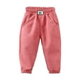 thumbnail image 1 of Ketyyh-chn99 Pantalons de Jogging à Enfiler pour Tout-Petits et Garçons, Pantalons Longs Chauds à Carreaux Rouges pour Ados Garçons et Filles, Pyjamas pour Tenues d'Intérieur Assorties en Famille pour 3-4 Ans, Rose, 1 of 4