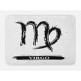 thumbnail image 1 of Virgo Bath Mat, Virgo Sign with Black and White Monochrome Design Zodiac Constellation Print, Plush Bathroom Decor Mat with Non Slip Backing, 29.5" X 17.5", Black White, by Ambesonne, 1 of 2