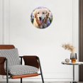 thumbnail image 3 of Round Wall Clock,Smiling Golden Retriever Dog In Blue Violet Flower Field,Silent Non-Ticking Wall Clock Decor for Home Office Kitchen Living Room Bedroom(12inch), 3 of 4