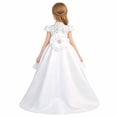 thumbnail image 6 of Bobifish Toddler Girls Dress Elegant Satin Embroidered 3D Flower Train Dress Party Evening Formal Occasions Children Girls Dresss, 6 of 8