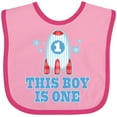 thumbnail image 3 of Inktastic 1st Birthday Boy Rocket Ship Boys Baby Bib, 3 of 4