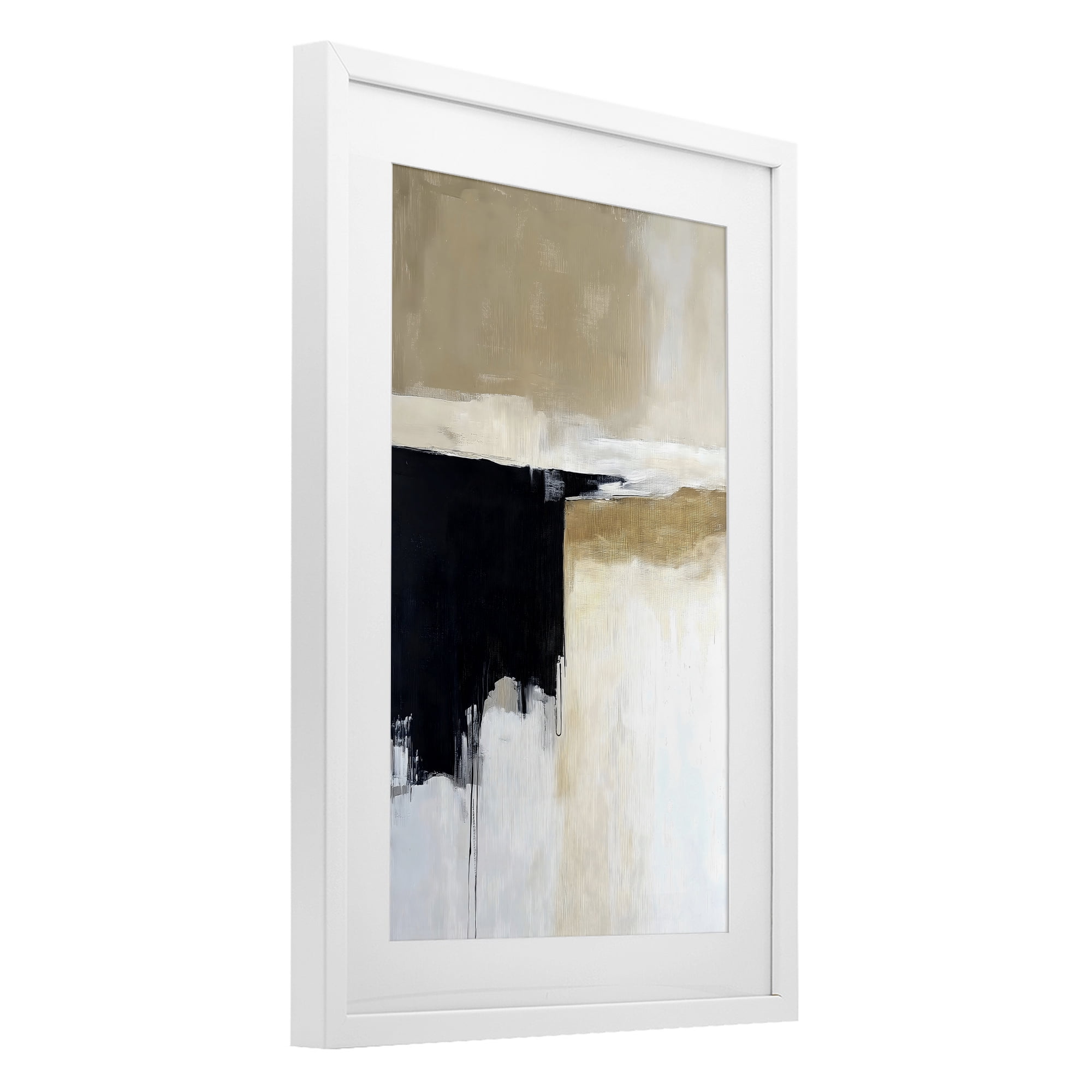 Stupell Industries Desert Shades Muted Neutrals White Framed Print Under Glass, design by Gina Kelly