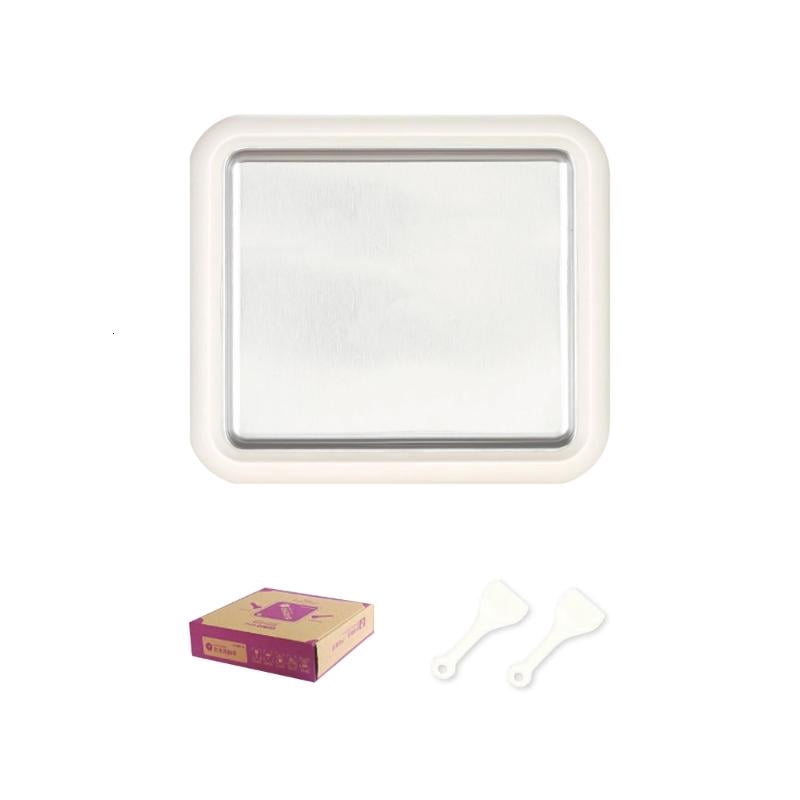 CEORPER Portable Cold Yogurt Maker Ice Tray Stainless Steel Ice Cream Maker Tray