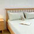 thumbnail image 6 of Tgbvmt Solid Color Washed Cotton Bedding Set Plain Three Piece Set For Soft Breathable Fabric Versatile Decor Style Easy Clean Maintain Holiday Gift Duvet Sheet Pillowcase Bedroom Home Bedding Decor, 6 of 6
