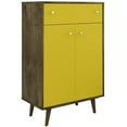 thumbnail image 1 of Manhattan Comfort Armoire de Rangement de Liberté en Brun Rustique et Jaune, 1 of 8