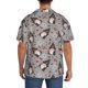 thumbnail image 3 of Balery Halloween Gnome Camisa Casual de Manga Corta con Botones para Hombre, Texturizada, Estilo Cubano, para Playa, Verano-Medium, 3 of 5