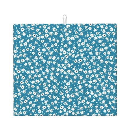 

Naloa Beautiful Floral Dish Drying Mat for Kitchen Counter Heat Resistant Drainer Mats Absorbent Draining Mat Dish Rack Pad 16 x18