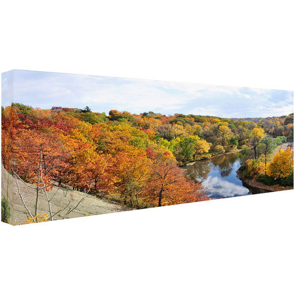 Trademark Fine Art "Rocky River Autumn" Canvas Wall Art by Kurt Shaffer
