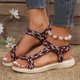 thumbnail image 1 of MKLEKYY Sandalias de Mujer para Playa, Sandalias de Verano A La Moda Con Punta Abierta y Estampado Irregular para Mujer, Sandalias de Playa para Exteriores, 1 of 4