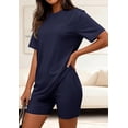 thumbnail image 3 of PRETTYGARDEN Women's Two Piece Matching Lounge Sets Summer Casual Tops Short Sleeve Shirts Shorts Travel Airport Outfits, 3 of 7